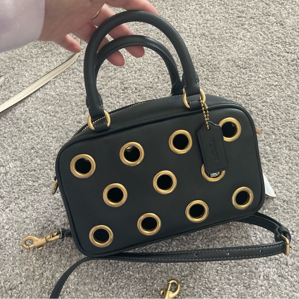 Coach satchel crossbody bag with grommets NWT - Picture 2 of 8